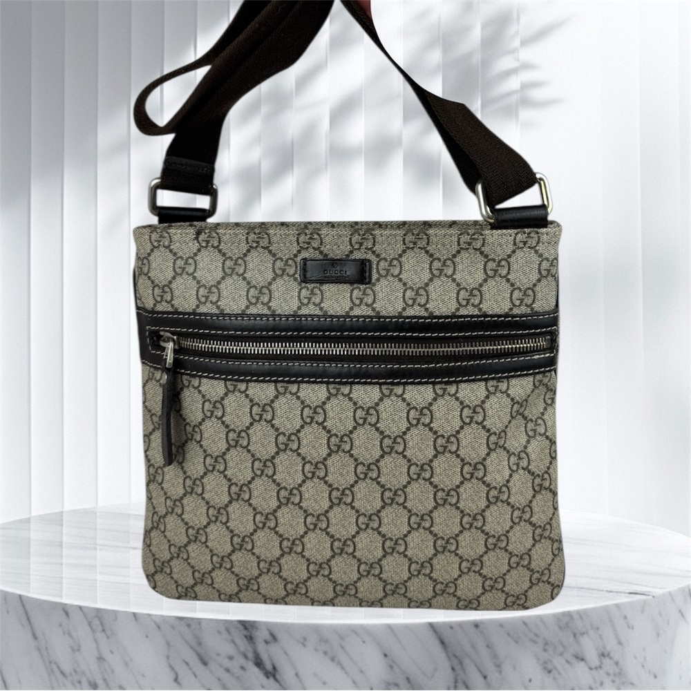 Gucci Flat messenger Beige and Brown
